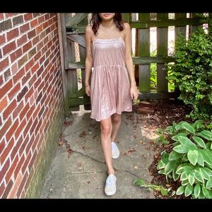 MANGO rose colored slip dress